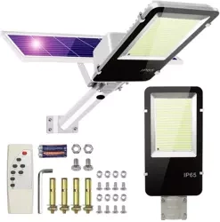 Straßenlaterne, Solar-LED-Lampe 2000W | 20Ah, IP65, 628 LED SMD5730 | großes Solarpanel 6V/25W | Fernbedienung | LDT-B628