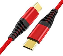 USB-C auf USB-C Kabel | 1 m | rot | AP-42-1M-Type-C-Red