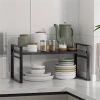 Badezimmer-Kosmetikregal | Metallständer für die Küche | Gewürzständer | Freistehendes Regal | MSK-L30CM-B