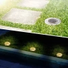 Solar Bodenleuchte, Gartenleuchte, Einbaustrahler | 16 LED | Edelstahl | ⌀ 11,5cm | YNG-16LED-WC
