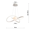 Hängende LED-Lampe 60W | Stilvolle Lampe mit 3D-Mond | RLT-50CM-60W-W
