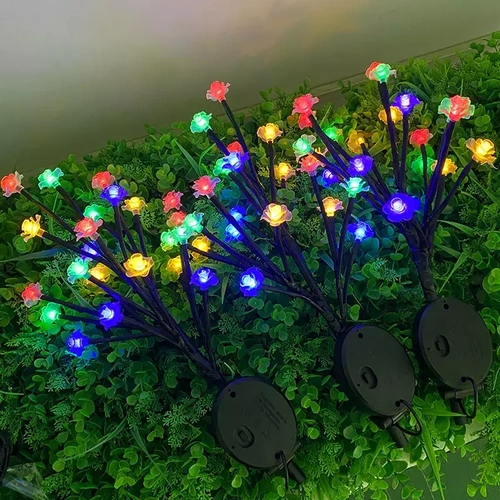 Solarblume | Solar-LED-Gartenlaterne Baum mit Rosen | 70 cm, 600 mAh | FLD-08-C