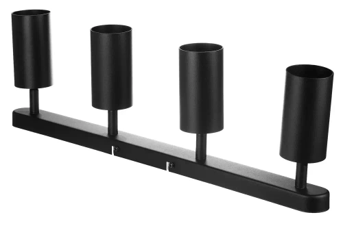 Vierpunkt-Deckenleuchte, schwenkbarer Strahler 4x GU10 Schwarz | MS-GU10-4