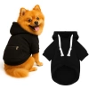 Hunde- und Katzenpullover mit Kapuze | Größe S | schwarz | PET-015S-BK