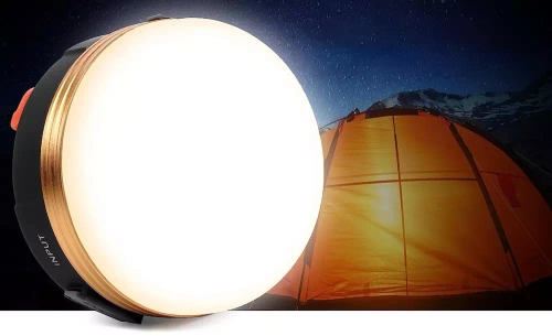 LED-Campinglampe | Taschenlampe mit Magnet und Powerbank-Funktion, 4 Leuchtmodi, SOS, 1.800 mAh, 300 lm, bis zu 20 h Laufzeit | HWL-003