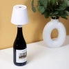 LED-Tischlampe mit eingebautem Akku | Tischlampe zum Aufstecken auf eine Flasche | HJA46-WEISS