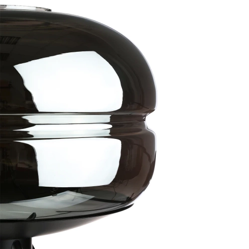 Stilvolle Nachttischlampe mit Glaslampenschirm | Moderne Glas-Tischlampe | BH-233-SCHWARZ