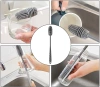 Lange Silikonflaschenbürste | Gläserbürste | TLH-012-GREY