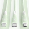 USB-Ladekabel | 3-in-1, mit drei Anschlüssen | grün | B2-3in1-green