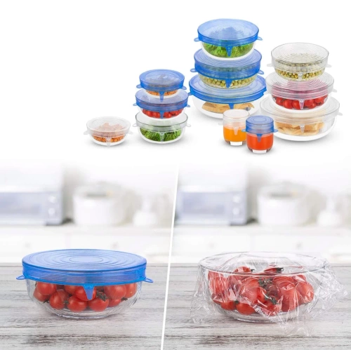 Universelle Silikonabdeckungen | Set flexibler Abdeckungen | FLR-6PCS-BLUE