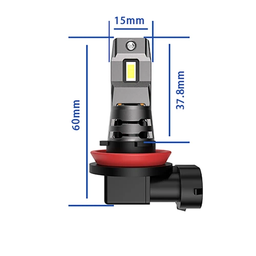 Set Glühbirnen H11 | LED-Fernlicht | LED-Abblendlicht | Starke Autolampen | I7S-H11