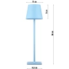Tischlampe mit eingebautem Akku | Touch-Nachtlicht | HJA20-BLUE
