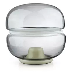 Stilvolle Tischlampe | Moderne Nachtlampe | Glaslampe | BH-258-GREY