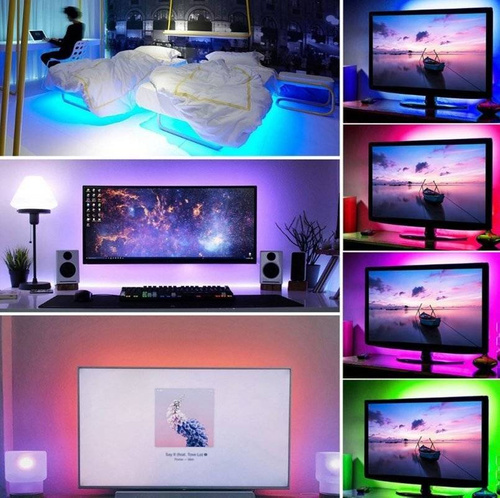 IP44 Wasserdichter RGB LED Streifen 5m | Farbwechsel LED Band mit IR Fernbedienung | Flexibel LED Lichtband für Beleuchtung von Haus