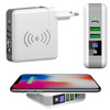 Multifunktionsnetzladegerät | 2x USB-A 1x USB-C | Powerbank 6700mAh | Induktive Qi-Ladestation | KP-Super