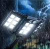 Garten Solar-LED-Lampe mit Bewegungs- und Dämmerungssensor IP65 | 3 verstellbare Panels | 360 LED-COB-Lampen | IR-Fernbedienung | LD-W786
