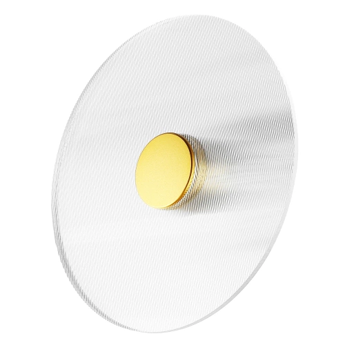 Runde Wandleuchte ⌀25 cm | Moderne Wandleuchte mit geriffeltem Schirm | WLB-D250