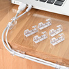 Set 10 Stück Kabel- und Draht-Organizer | Nano-Klips mit Klebeband | Transparent | KZ-D58