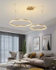 Zweiteilige moderne Pendelleuchte | LED | Gold | RLK-C02-50W-G