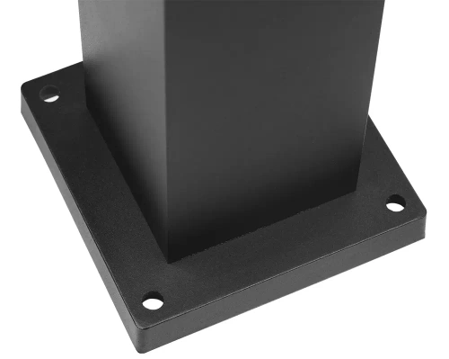 Gartenleuchte Stehleuchte | Aluminium-Sockelleuchte 60 cm | schwarz matt | 230 V, E27-Fassung