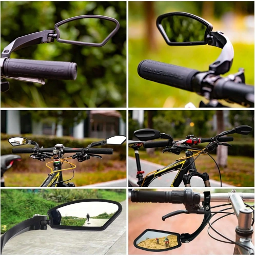 Lenkerspiegel-Set | Universal, drehbar, geeignet für Fahrrad und E-Scooter, Rückspiegel | HSJ-210