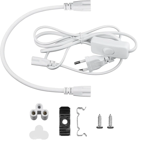 Pflanzenwachstumsleuchte | 6W Pflanzenlampe | Lampe mit Netzkabel und Verbindungskabel | DG-T5-White