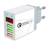 Schnellladegerät 3x USB mit LED-Display | Schnellladung Quick Charge 3.0 | CA-006