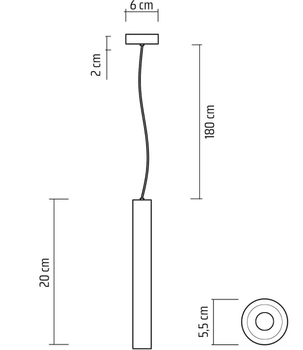 LED-Pendelleuchte | 20 cm | weiß | CTD-L20CM-WHITE