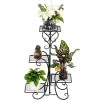 Blumenständer aus Metall | Blumenregal | Schwarz | MF-S05-BLACK
