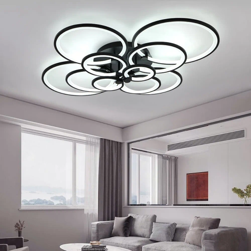 LED-Pendelleuchte, mehrteilig, modern | 180 W | schwarz | RLG-C180W-B