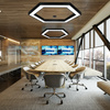 Deckenpendelleuchte LED 80W | Sechseck | Aluminium | Blendfreie CCD | Φ120x6 | LPL-002