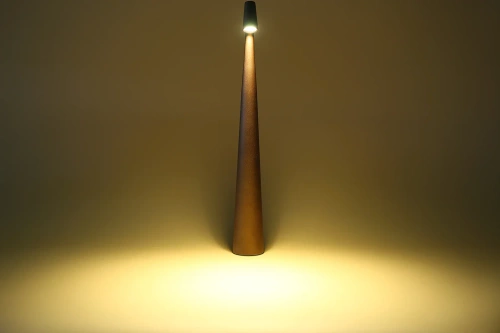 Tischlampe 43cm | Kabellose Nachtlampe mit eingebautem Akku | Lampe mit Touch-Steuerung | HMS-455-BROWN