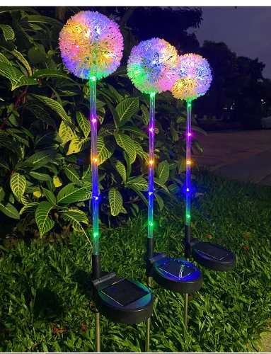 Solarblume | Solar-LED-Gartenlaterne Knoblauch | 73 cm, 600 mAh | FLD-05-C