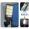 Solar-Gartenleuchte mit Dämmerungs- und Bewegungssensor | IP65, 72 COB LED-Lampen, IR-Fernbedienung | LD-616B-72COB