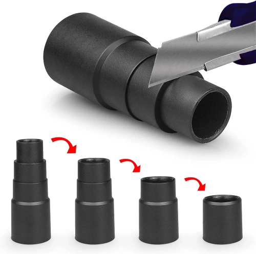 Staubsauger-Düse | Saugrohr-Adapter | Rohradapter für Staubsauger | FLA-D04-SCHWARZ