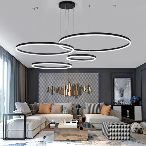 Vielfältige moderne Pendelleuchte | LED | Schwarz | RLK-C04-157W-B