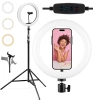26 cm LED-Ringlicht mit 210 cm Stativ | Make-up-, Streaming- und Aufnahmeset mit Telefonhalterung |