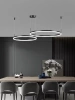 Zweiteilige moderne Pendelleuchte | LED | Schwarz | RLK-C02-50W-B