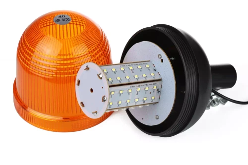 LED Warnleuchte, auf Stiel montiert | Blitzlicht | Drehlicht | LED-03L-3