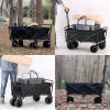 Faltbarer Reisewagen | Großer Transportwagen 100kg | Strandwagen 120L | CP01-80