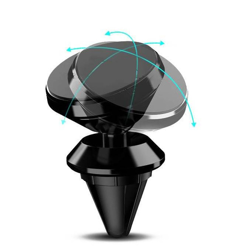 Magnetische Handyhalterung aus Aluminium | 2 Metallplatten im Set | schwarz | M048-Black