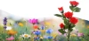 Solarblume | Solar-LED-Gartenlampe Rote Rosen | 74 cm, 600 mAh | FLD-35-RED