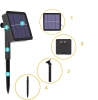 LED-Gartenlichterkette solarbetrieben, steckbar | 100 LEDs, 10 m | warmweiß | FLD-100LED-WW