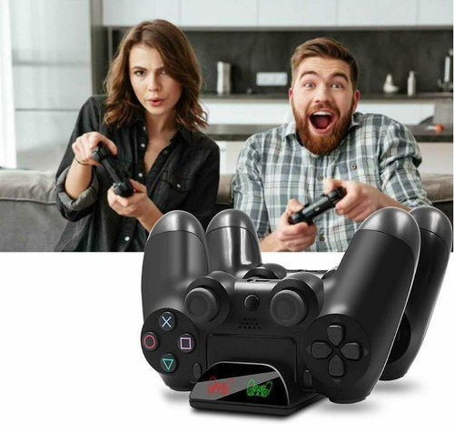 Ladegerät für PS4 / Slim / Pro Controller | LED-Display | HB-P03
