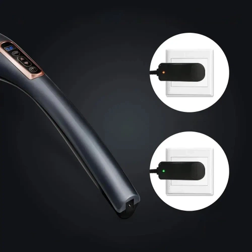 Massagegerät mit austauschbaren Aufsätzen | Vibrationsmassage für den Rücken | Massagepistole zur Bekämpfung von Cellulite | YT-1706-GREY