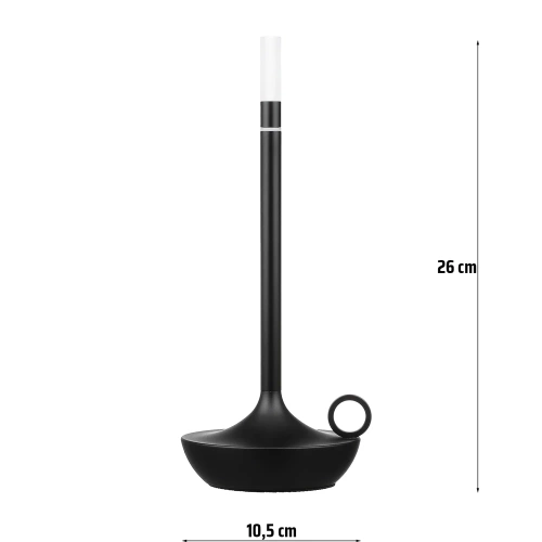 Moderne Tischlampe | Nachtlicht mit eingebautem Akku | HJA1-SCHWARZ