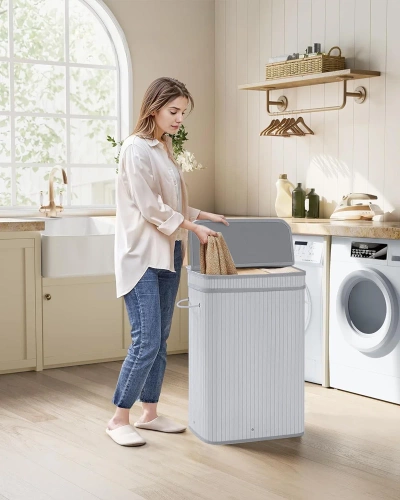 Wäschekorb | 80 l | weiß | UYL-80L-WHITE