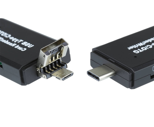 Speicherkartenleser SD, microSD | USB, micro USB, USB Typ C | USB OTG | CR-023