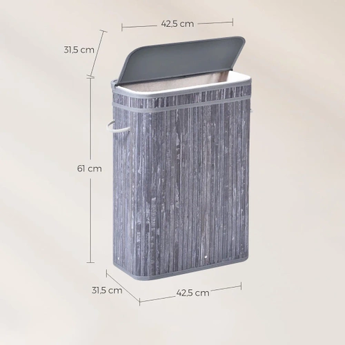 Wäschekorb | 80 l | grau | UYL-80L-GREY