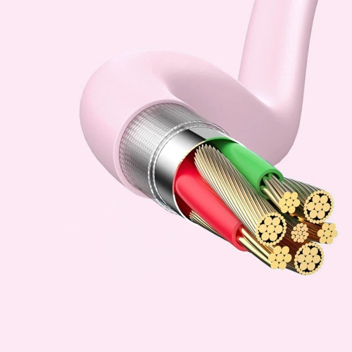 USB-Ladekabel | 3-in-1, mit drei Anschlüssen | pink | B2-3in1-pink